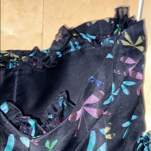 ROCHAS Strapless long dress - dragon fly pattern - Picture 4 of 16